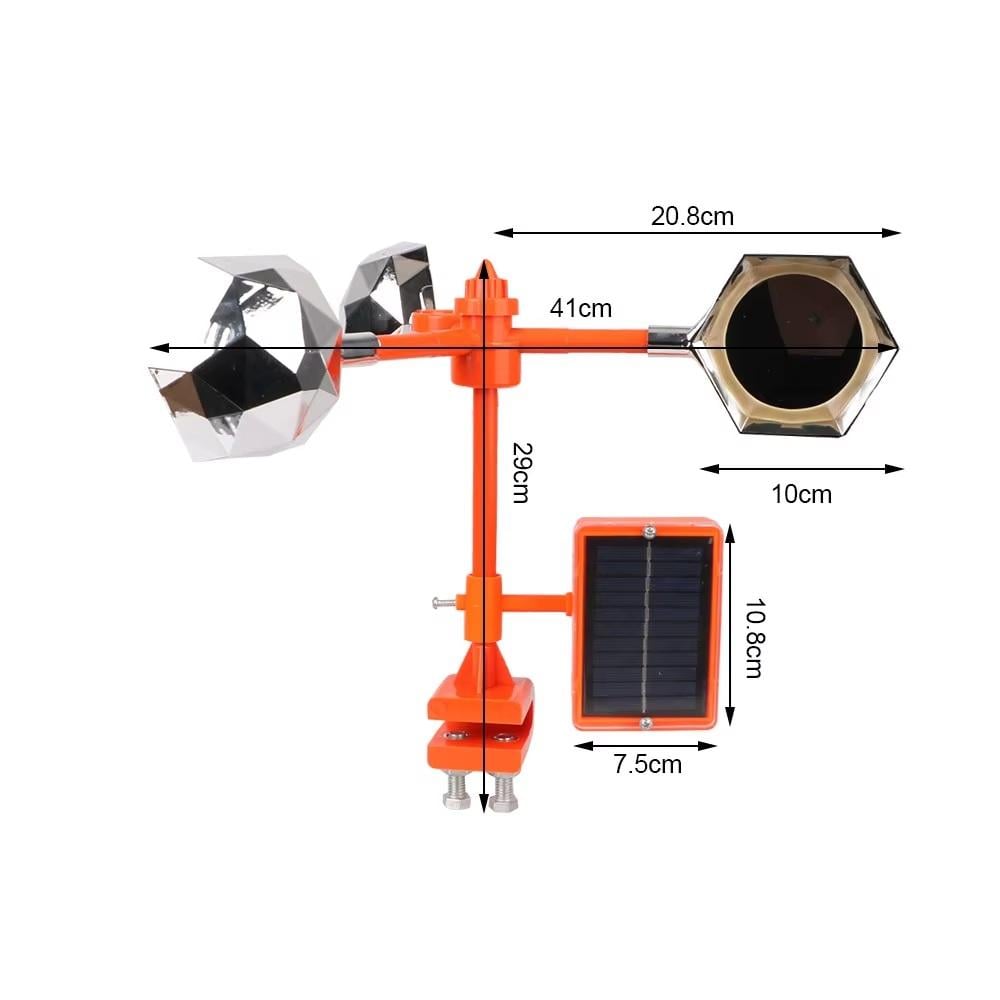 Dispositif répulsif à oiseaux à énergie solaire