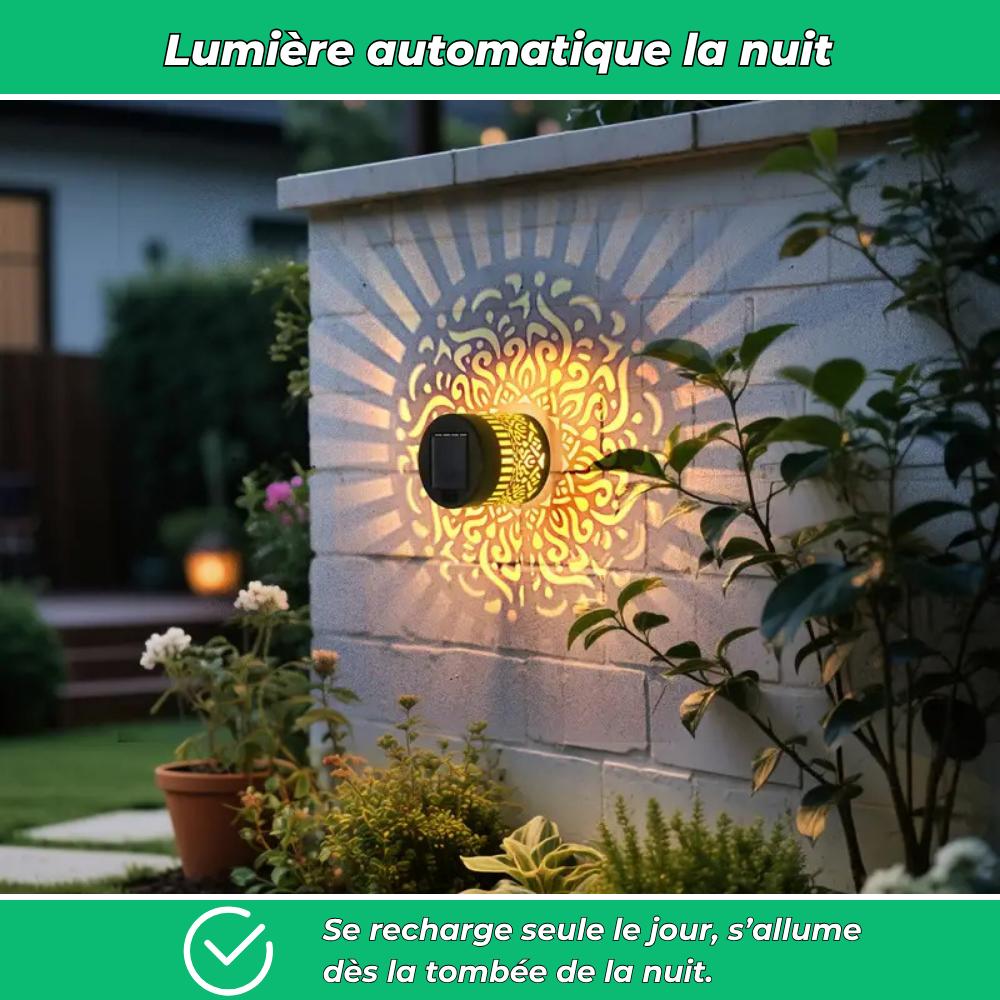 Appliques murales décoratives à énergie solaire