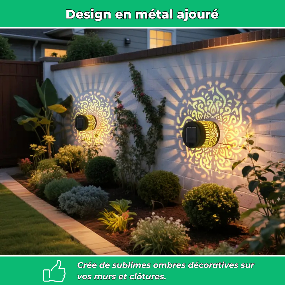 Appliques murales décoratives à énergie solaire