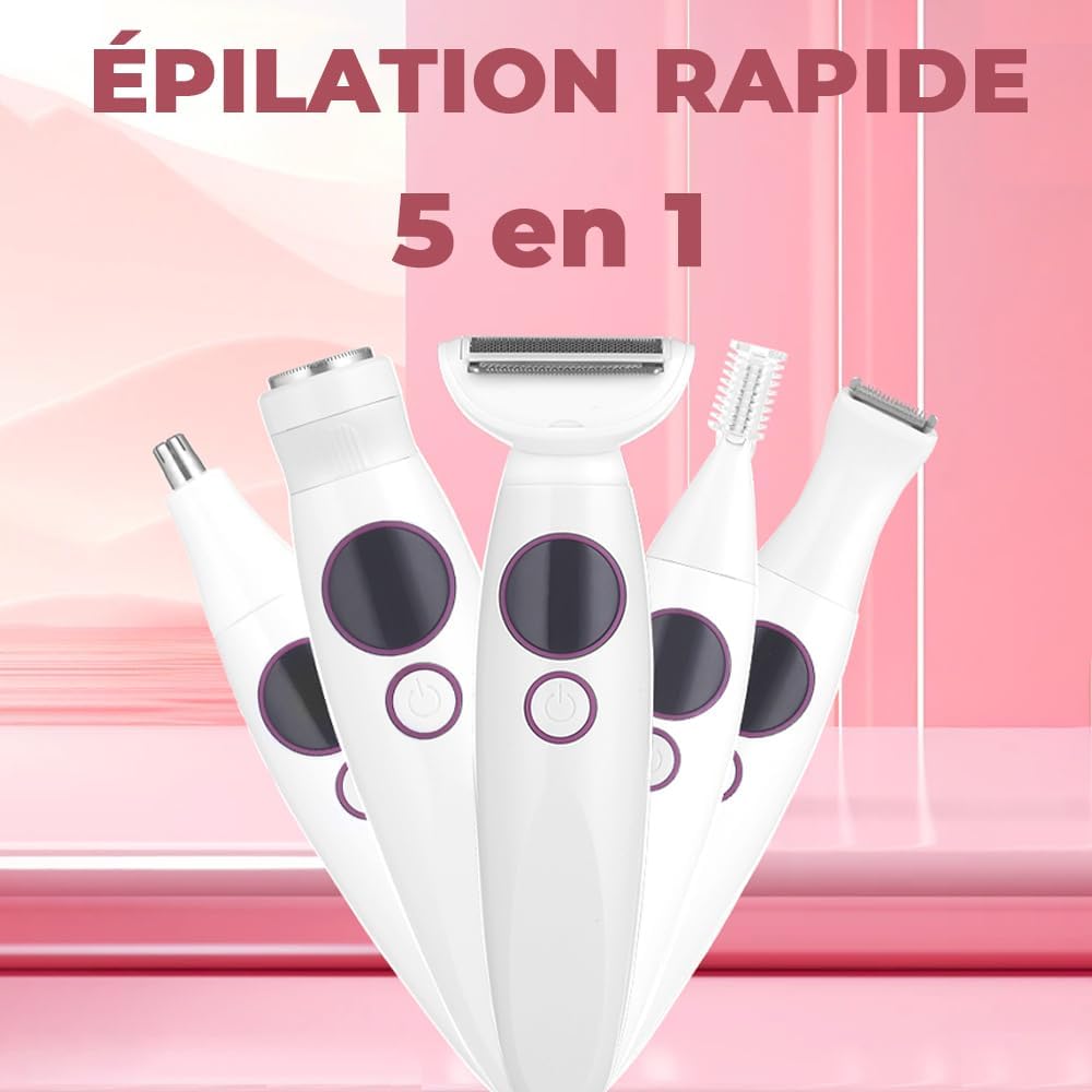 Rasoir électrique 5 en 1 pour femmes