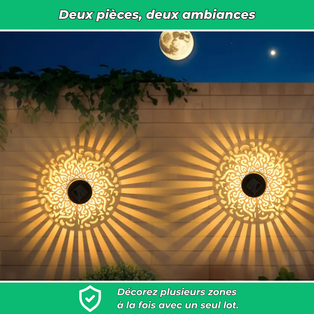 Appliques murales décoratives à énergie solaire