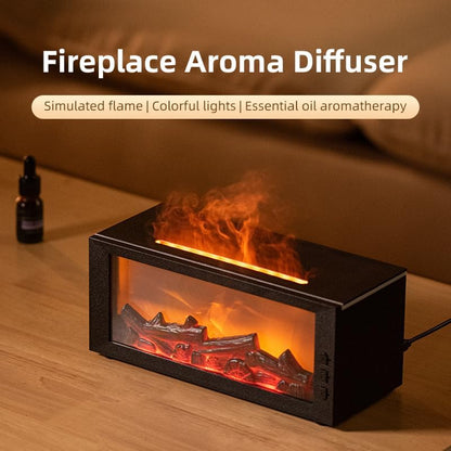 Diffuseur et humidificateur de cheminée à effet flamme