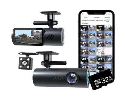 Caméra de voiture avec résolution 2K+1080p