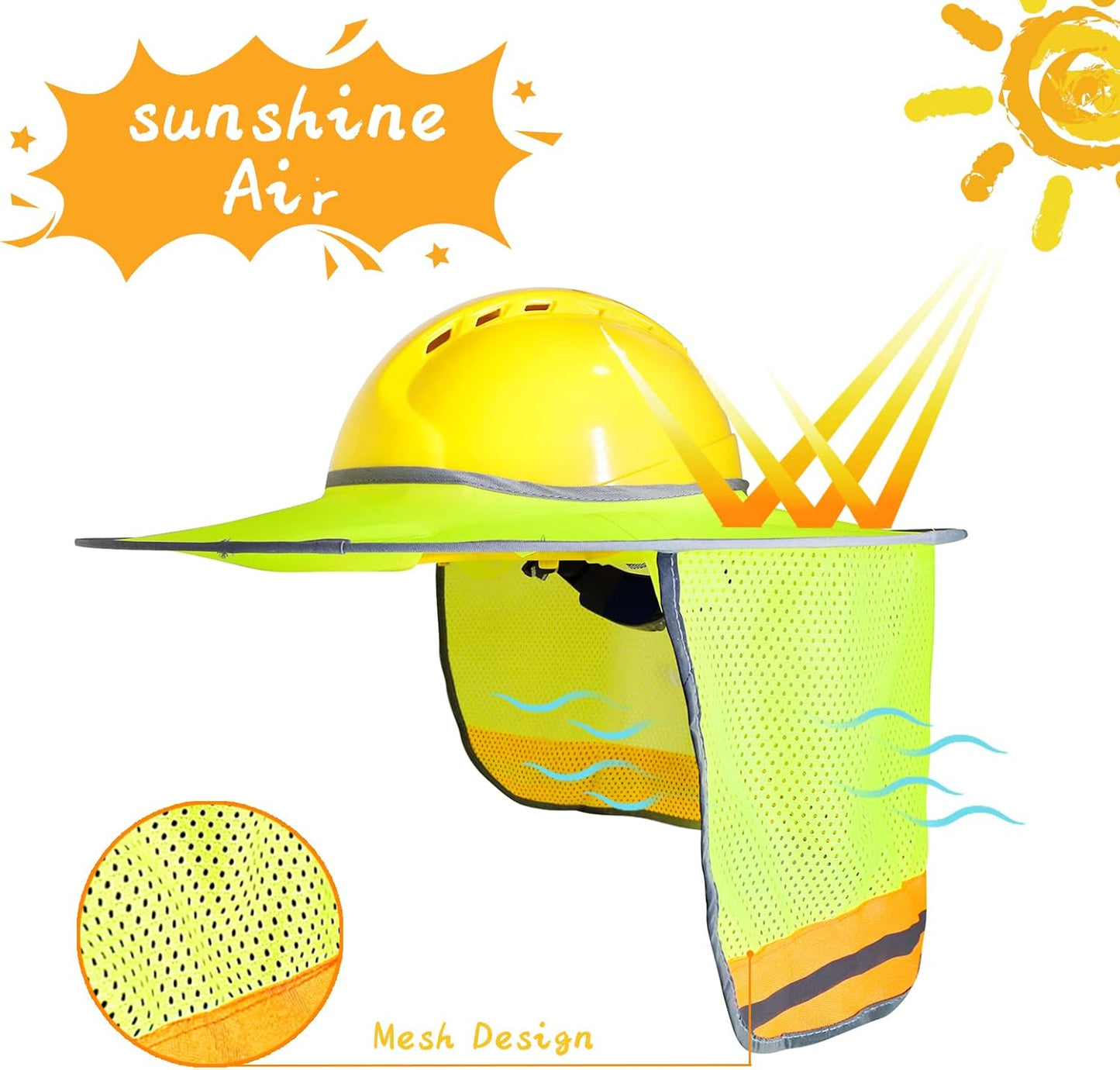 Pare-soleil pour casque de chantier