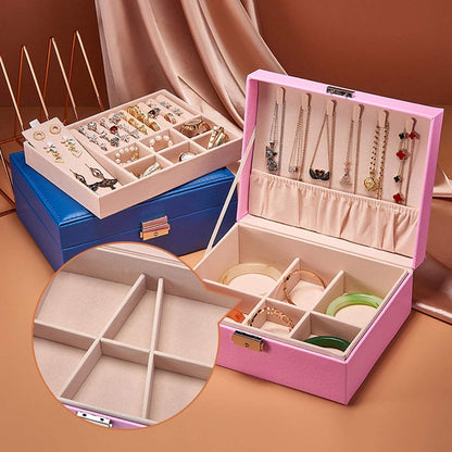 Boîte à bijoux en cuir