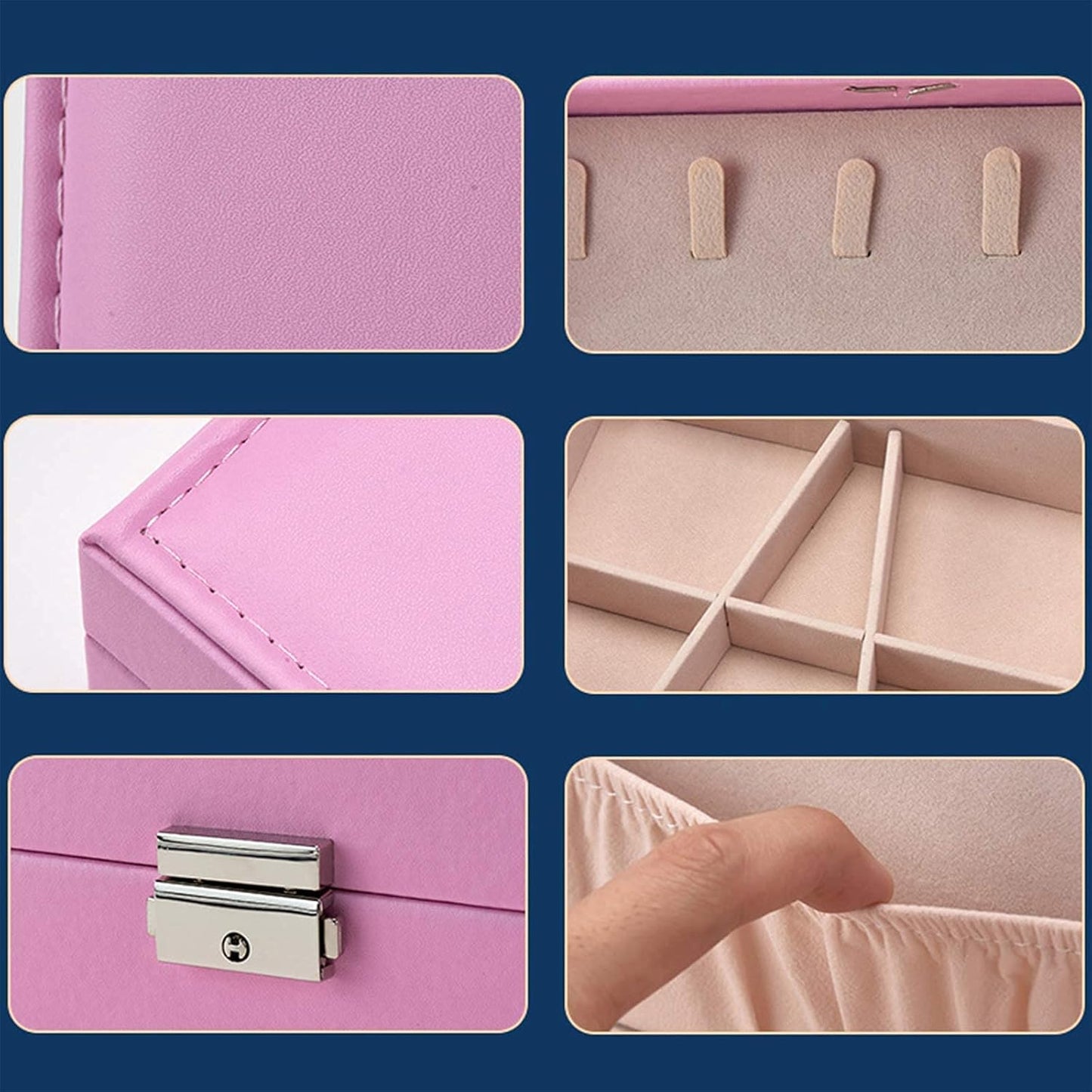 Boîte à bijoux en cuir