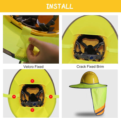Pare-soleil pour casque de chantier