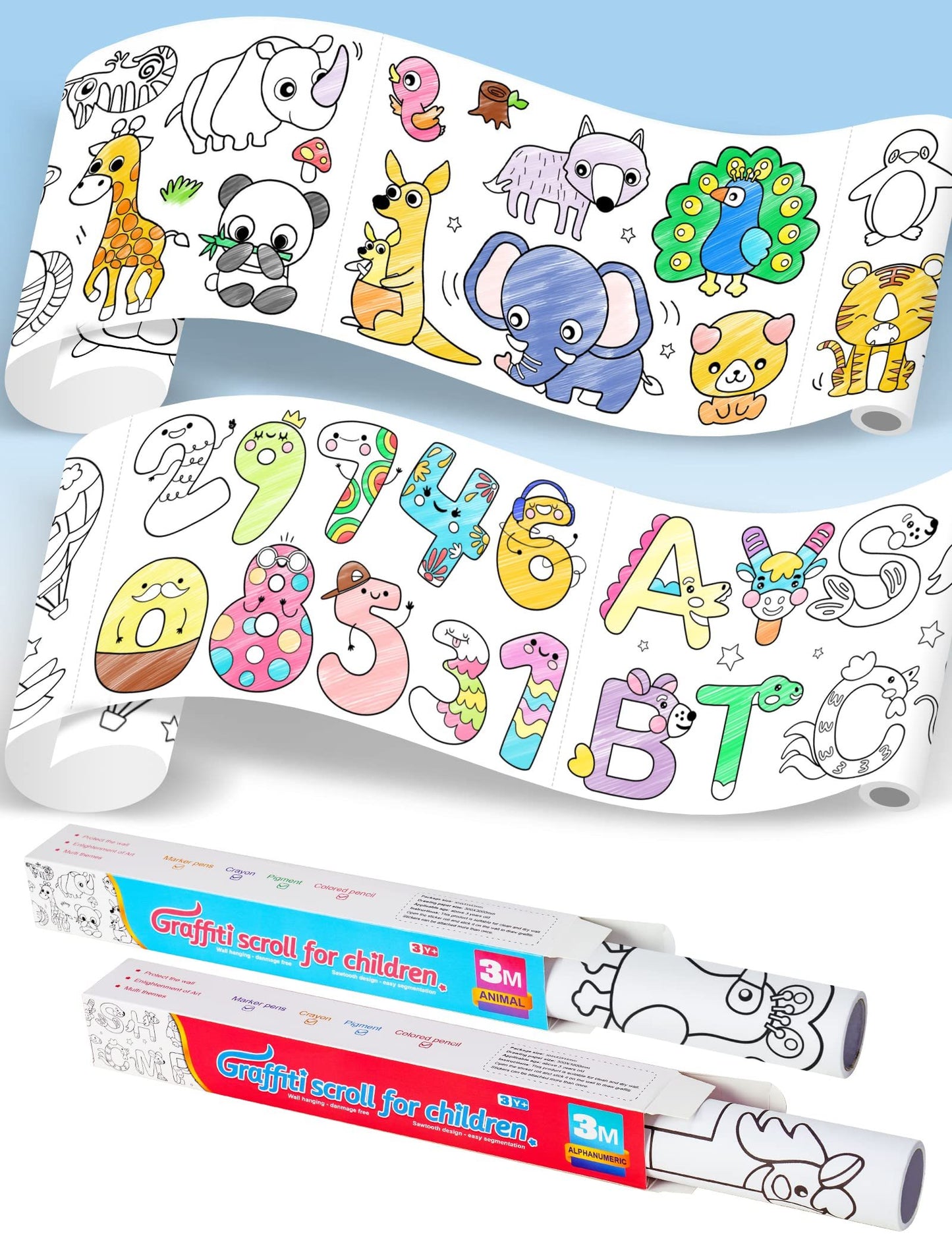 Rouleau de coloriage pour enfants 3M