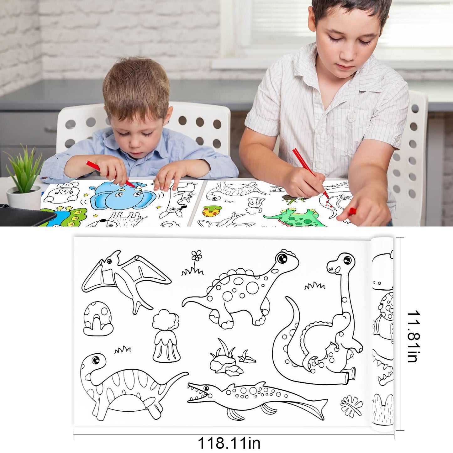 Rouleau de coloriage pour enfants 3M