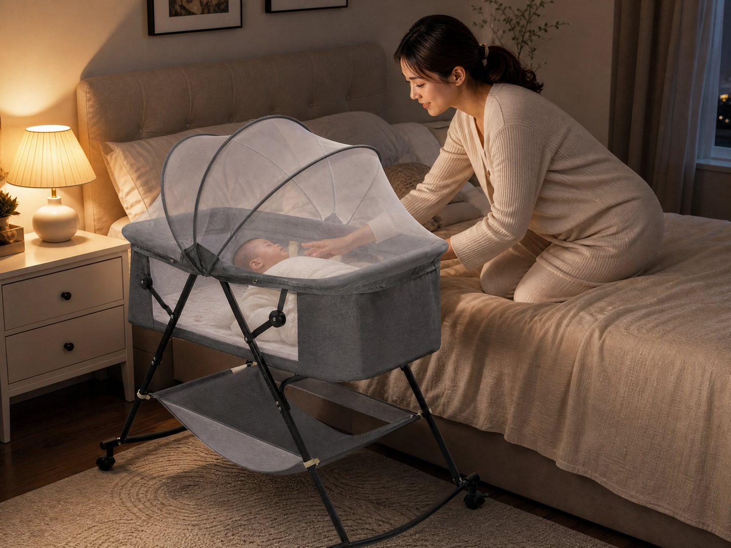 Berceau Bébé Premium 2-en-1