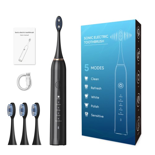 Brosse à dents électrique sonique à 3 têtes