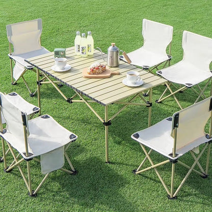 Ensemble Table & Chaises de Camping Pliantes