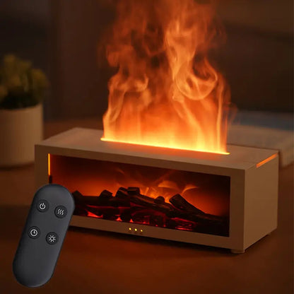 Diffuseur et humidificateur de cheminée à effet flamme